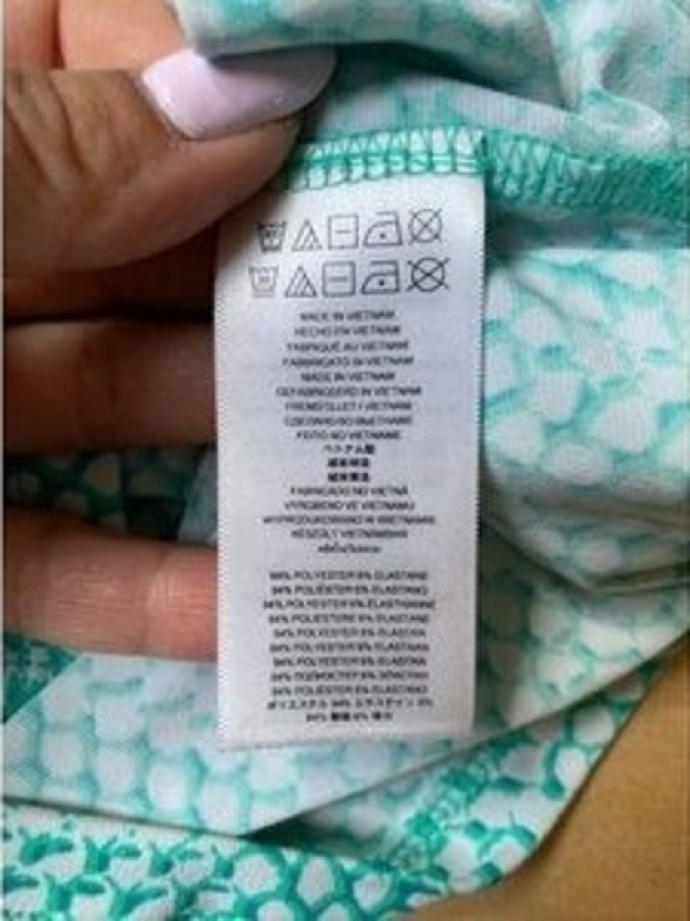 No Boundaries Aqua Polka Dot Keyhole Halter Top - Picture 5 of 6